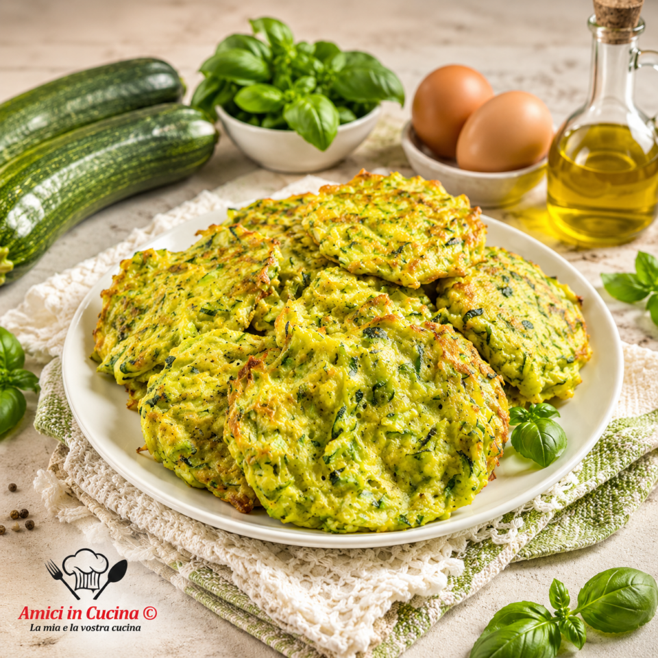 Frittelle di zucchine e ceci al forno senza glutine