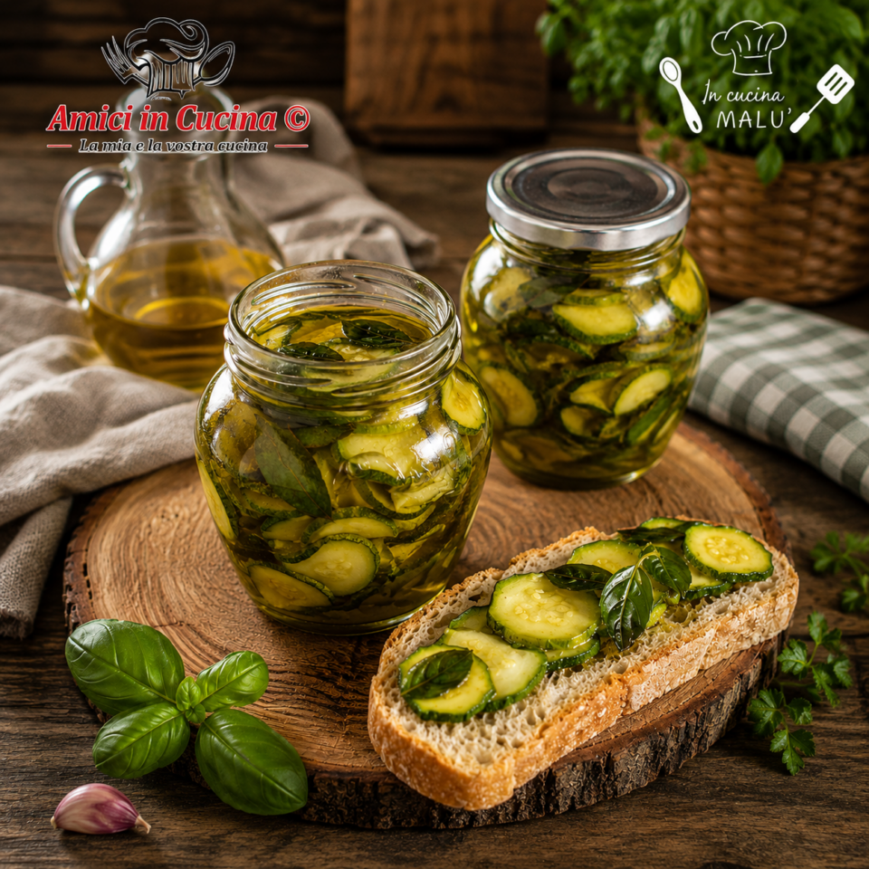 Zucchine marinate con limone menta e olio extravergine d'oliva