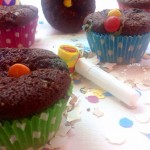 Muffin con nesquik e confetti colorati