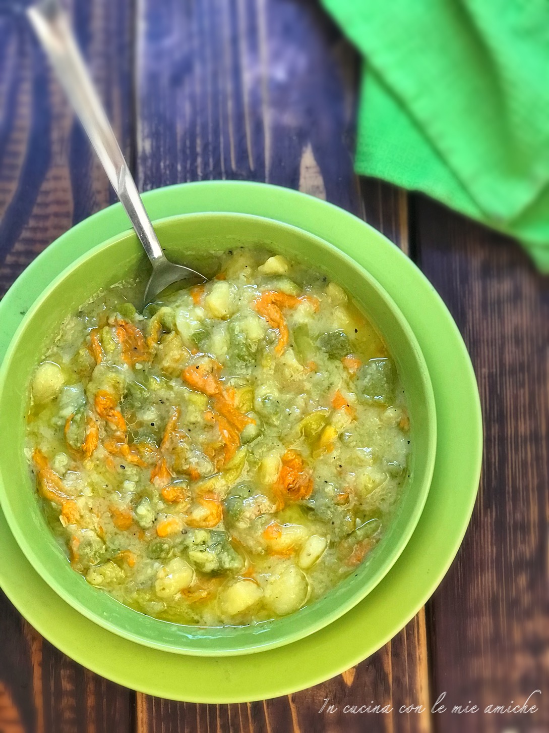 Minestra di fiori di zucca In cucina con le mie amiche