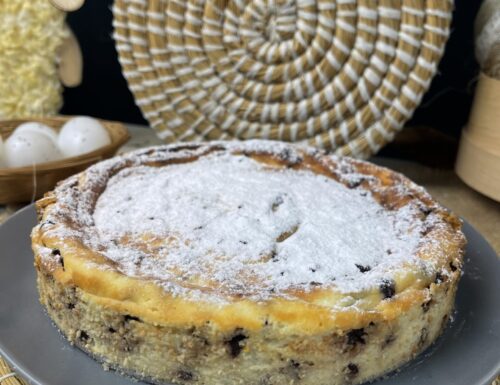 TORTA DI RICOTTA CON  GOCCE DI CIOCCOLATO
