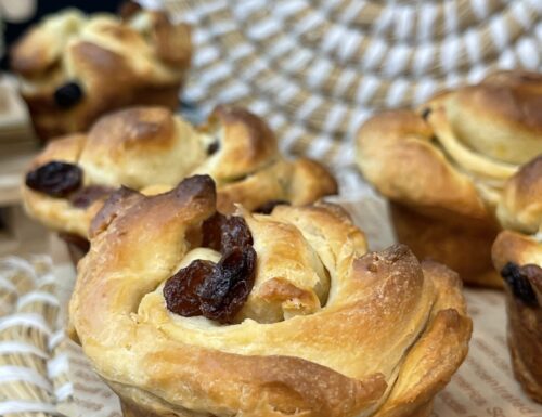 CRUFFIN DI PASQUA con uvetta