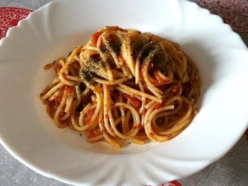 Spaghetti pomodoro fresco ed origano