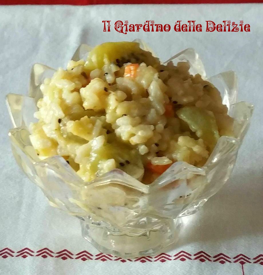 Risotto mela caco e kiwi al mascarpone