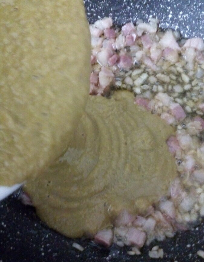 PASTA CON CREMA DI PISELLI E PANCETTA | Anna Creazioni in Cucina