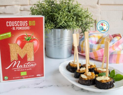 MEDAGLIONI DI MELANZANE CON COUSCOUS