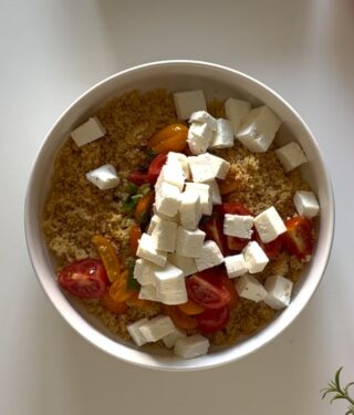 Couscous con pomodorini e feta