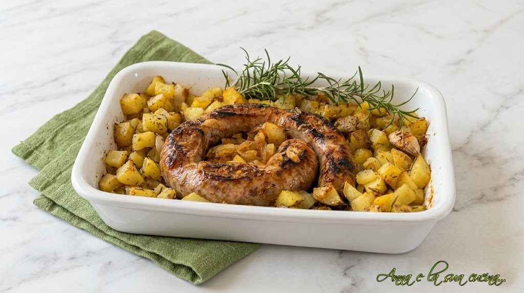 Salsiccia con patate e cipolle