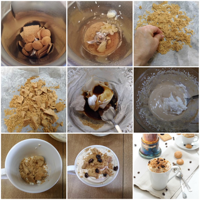 Sbriciolata al caffè in tazza