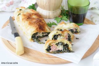 Rotolo di sfoglia con cime di rapa