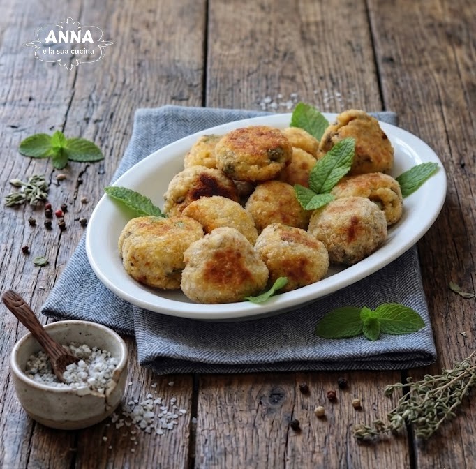Polpette di cous cous con verdure al forno
