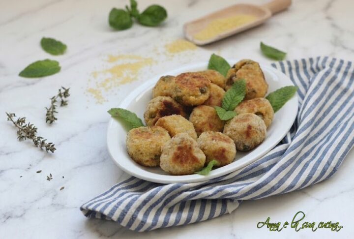 Polpette di cous cous con verdure al forno