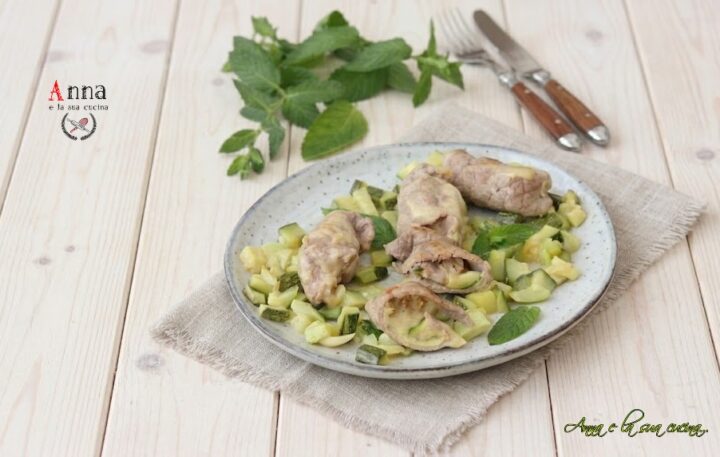 Involtini di carne con zucchine e scamorza