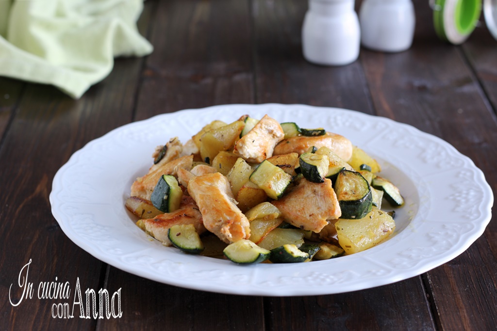 POLLO CON ZUCCHINE E PATATE Piatto Ricco E Saporito