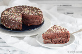 torta al cioccolato all'acqua