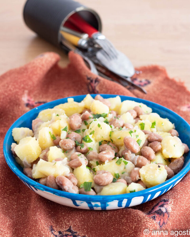 fagioli e patate in insalata