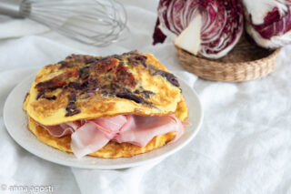 Frittata radicchio e funghi