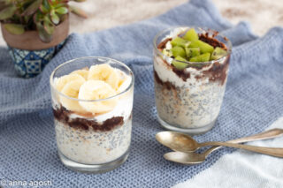 Porridge overnight avena e semi di chia