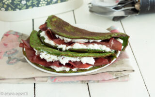 Crespelle verdi bresaola e ricotta