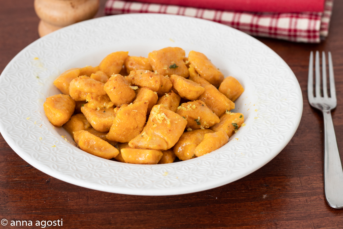 Gnocchi di zucca con bottarga di Muggine