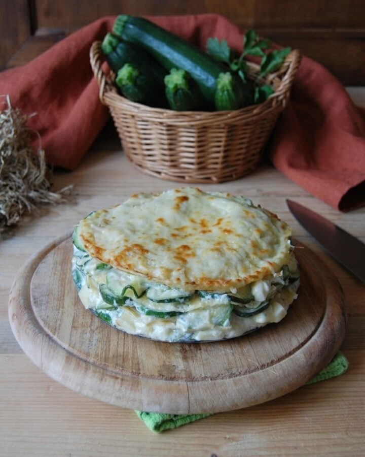 Timballo di zucchine e crepes