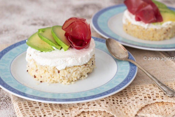 Cheesecake Salata Avocado e Bresaola