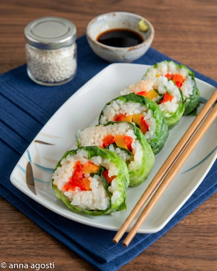 sushi vegetariano con le verdure