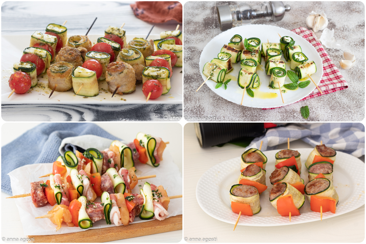 Spiedini di zucchine, le varianti