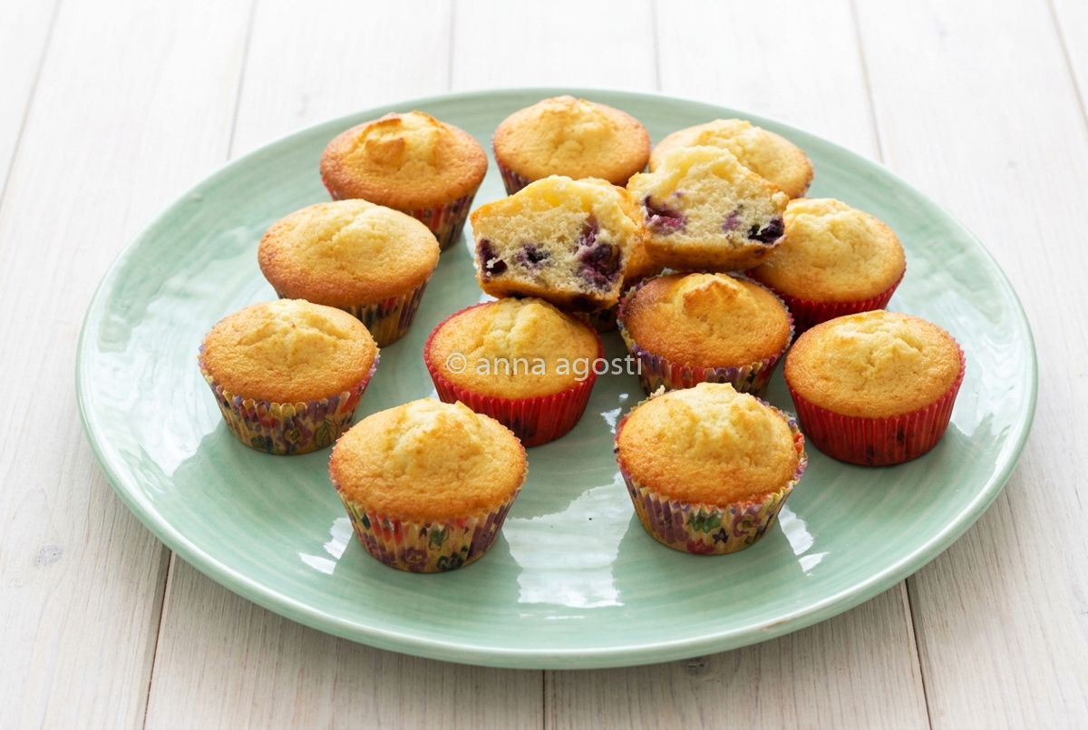 Muffin ai mirtilli anche surgelati