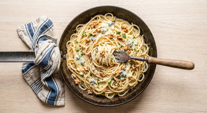 Spaghetti al gorgonzola senza panna