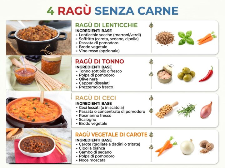 4 ragù senza carne