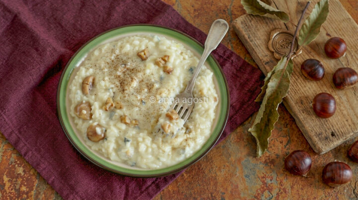 Risotto castagne e gorgonzola