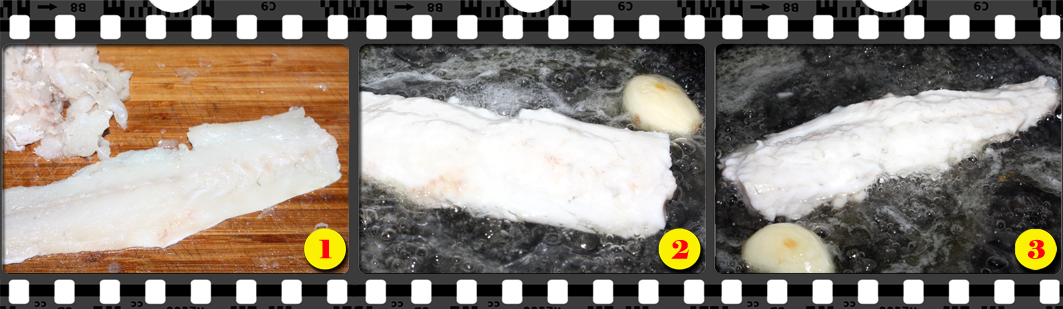 Spigola affogata al vino bianco.