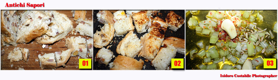 Vellutata di verza e borlotti con crostini di casatiello.