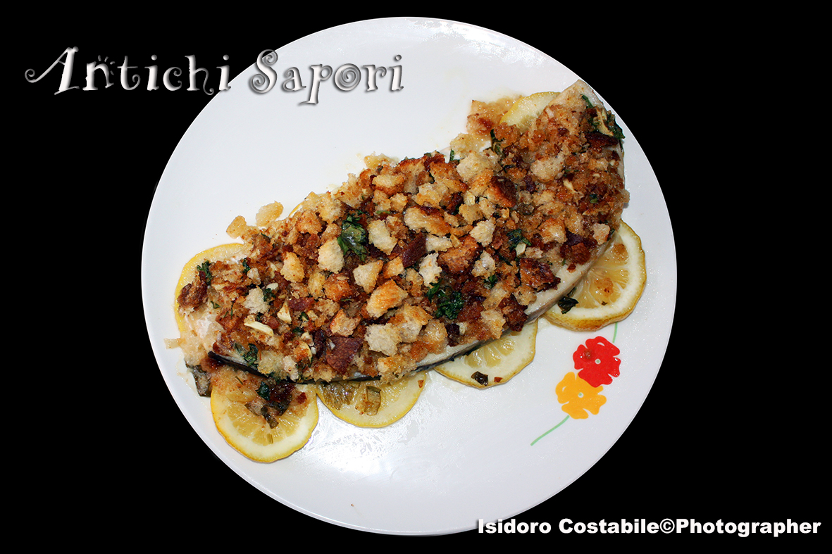 Pesce spada in crosta aromatica.