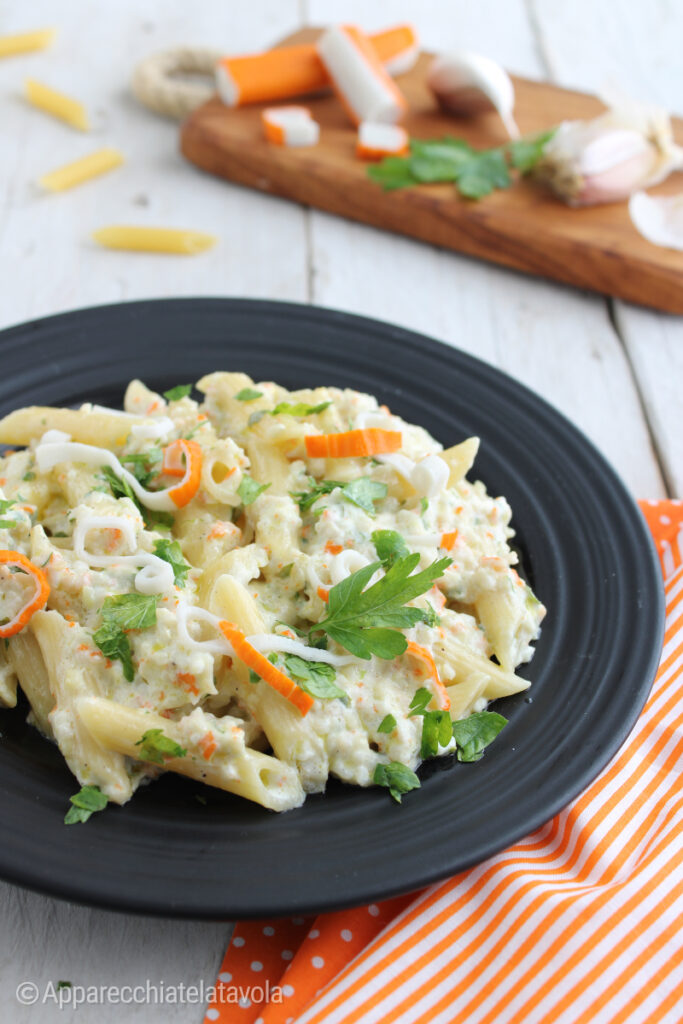 Pasta Con I Surimi Al Sapore Di Granchio Cremosa E Veloce