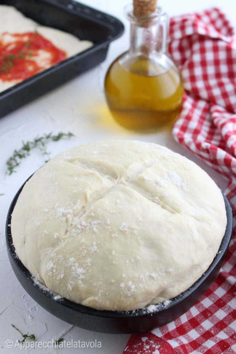 IMPASTO PER PIZZA IN TEGLIA CROCCANTE lievitazione pizza 2 ore