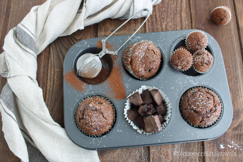 Muffin al cioccolato senza burro