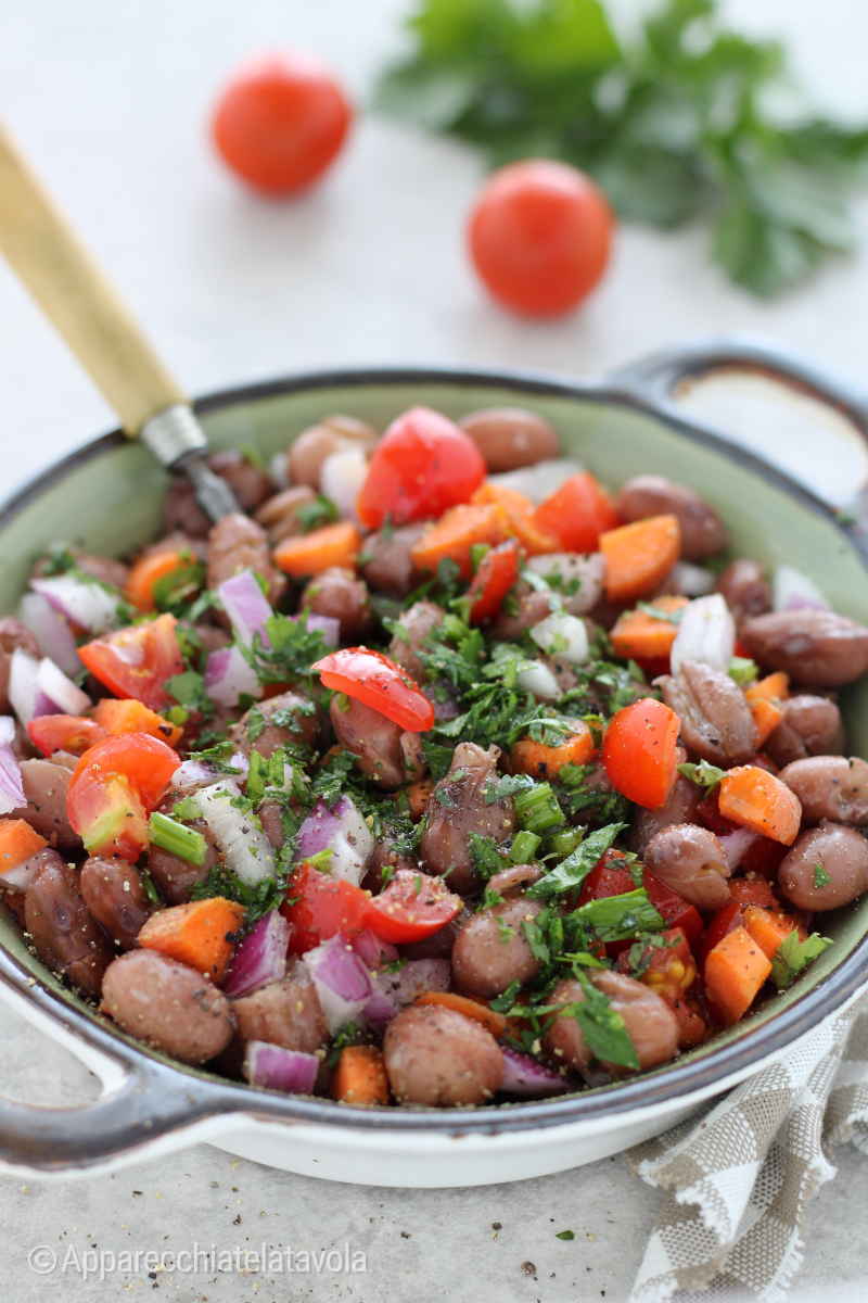 insalata fredda di fagioli borlotti