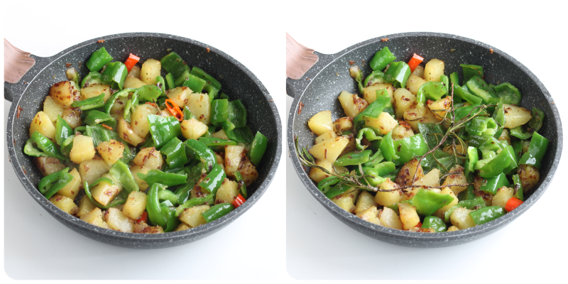 cottura friggitelli e patate