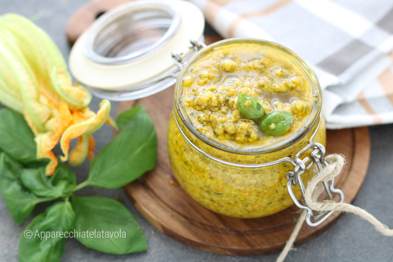 pesto di fiori di zucca