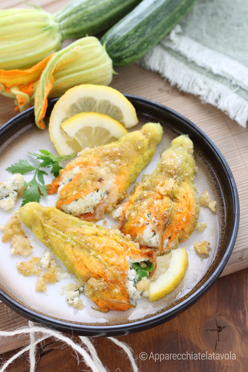 fiori di zucca al forno