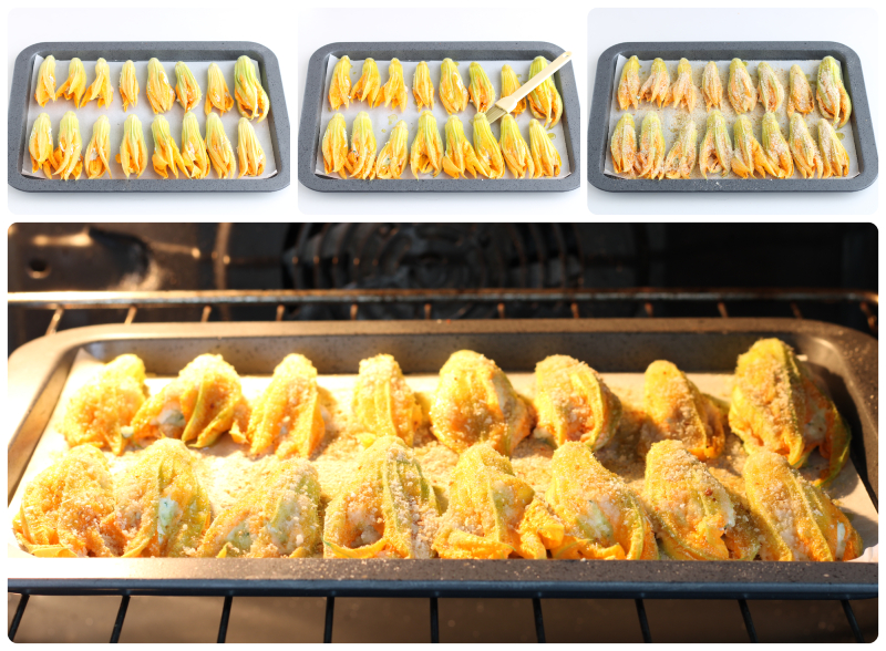 fiori ripieni al forno
