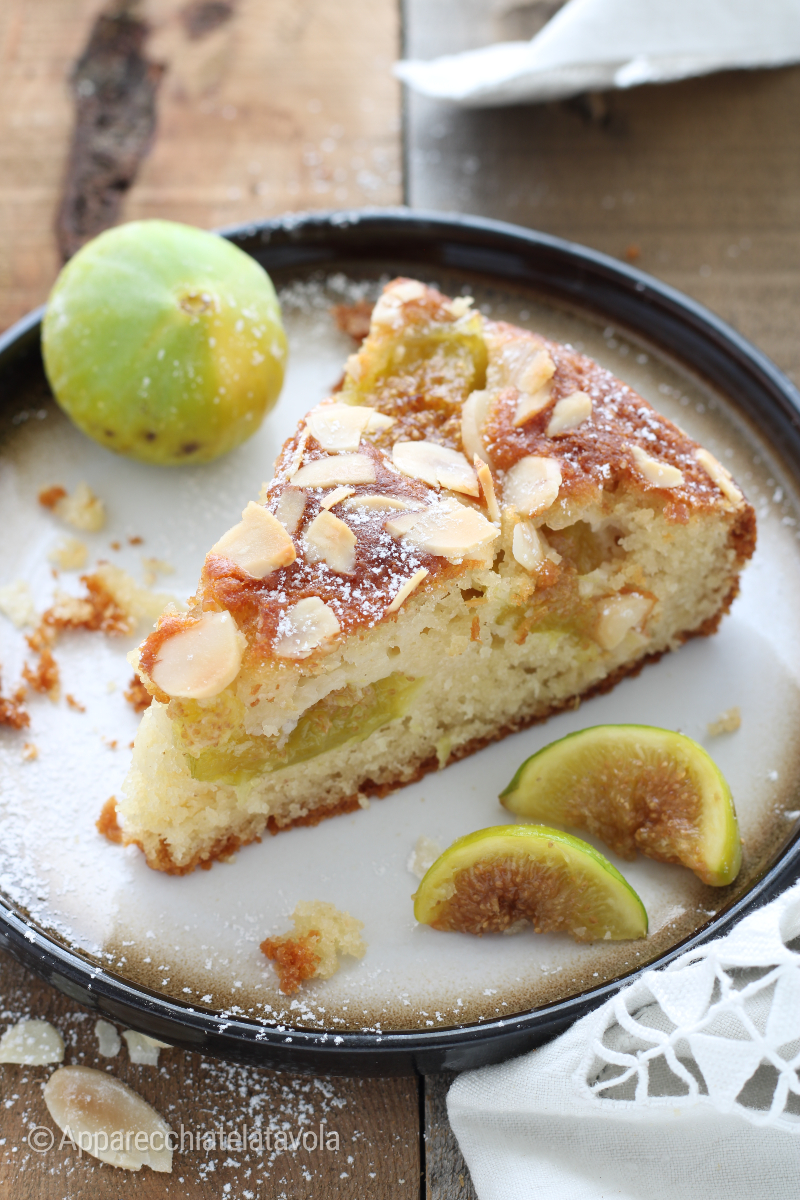 torta di fichi verdi freschi