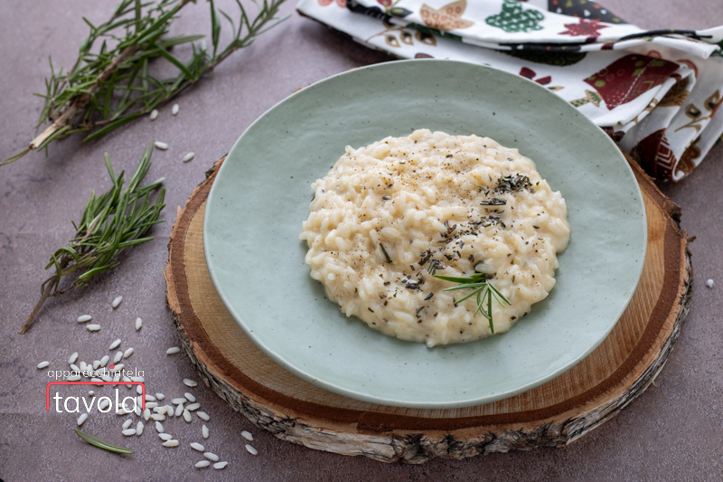 risotto allo stracchino e rosmarino