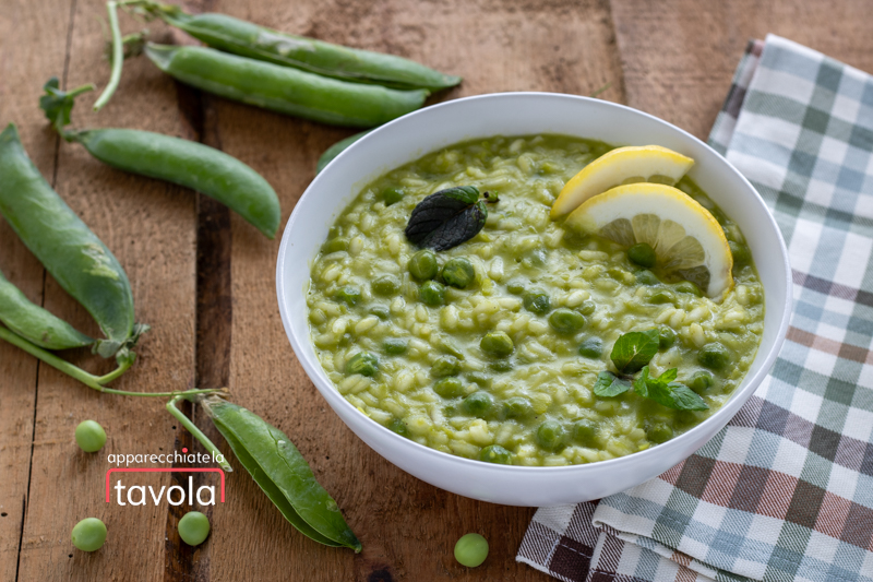 risotto cremoso ai piselli