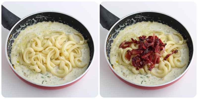 pasta con speck e zucchine