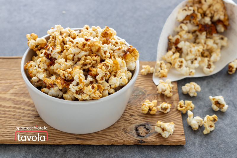 pop corn caramellati in padella