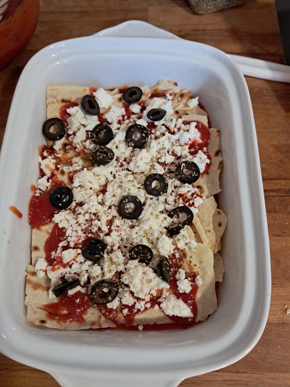 Lasagne di pane carasau e feta