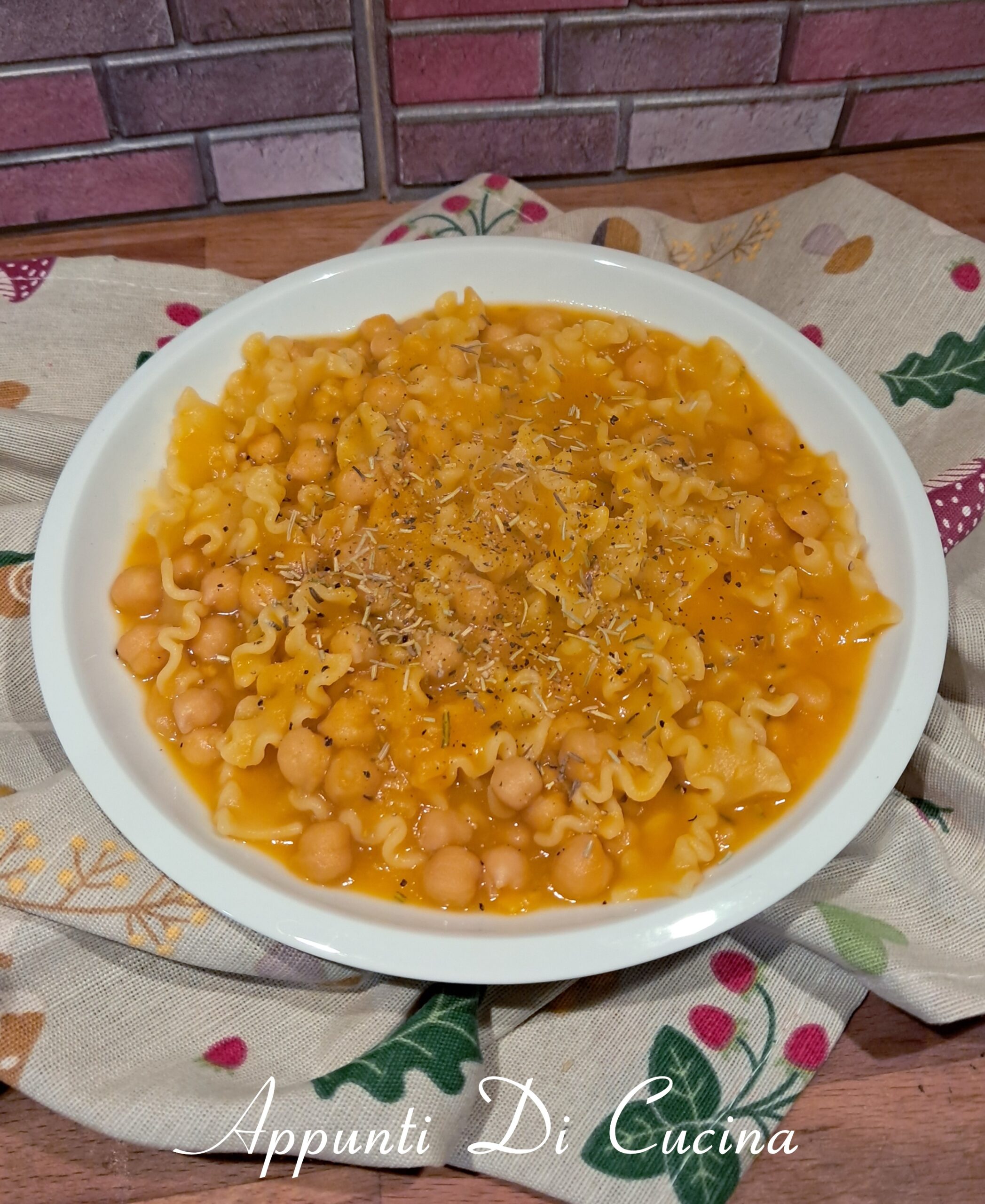 Pasta ceci e batata rossa